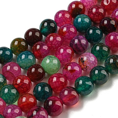 Round Multi-Color Agate Beads