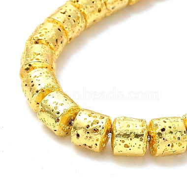 Electroplated Natural Lava Rock Beads Strands(G-G984-07)-4
