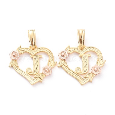 Real 18K Gold Plated Heart Brass Pendants