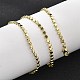 Brass Flat Ball Chain Necklaces for Women(X-NJEW-U035-01G)-1