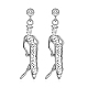 Brass Micro Pave Cubic Zirconia Dangle Stud Earring(EJEW-EE0004-05P)-1