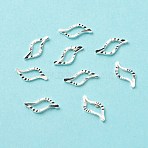 Brass Linking Rings, Long-Lasting Plated, Cadmium Free & Lead Free, Wave, 925 Sterling Silver Plated, 10x4x1mm, Inner Diameter: 6x2mm(KK-F831-012S-RS)
