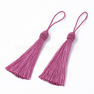 Polyester Tassel Big Pendant Decorations, Camellia, 145~175x10.5~12mm(FIND-S263-17)