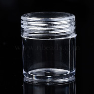 Column Polystyrene Bead Storage Container, for Jewelry Beads Small Accessories, Clear, 2.85x2.5cm, Inner Diameter: 2cm(CON-N011-016)