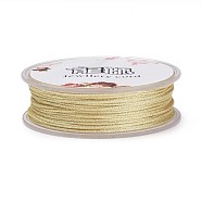 Polyester Metallic Thread, Wheat, 1mm, about 32.8 yards(30m)/roll(OCOR-G006-02-1.0mm-33)