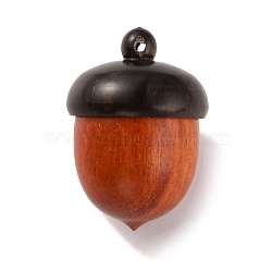 Wooden Acorn Box Jewelry Pendants, Autumn Acorn Charm, with Screw Cap, Dyed, Secret Canister, Chocolate, 30x21mm, Hole: 1.5mm, Inner Diameter: 14x17mm(WOOD-WH0022-06A)