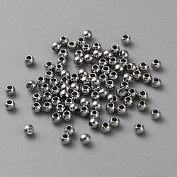 Stainless Steel Beads, Round, Stainless Steel Color, 3x2.5mm, Hole: 1mm(STAS-WH0033-54B-P)