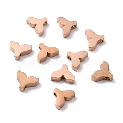 Ion Plating(IP) 304 Stainless Steel Charms, Fishtail, Rose Gold, 8x10.5x3mm, Hole: 1.8mm(STAS-F271-11RG)