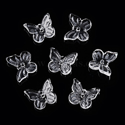 Transparent Glass Beads, Butterfly, Clear, 9.5x11.5x3mm, Hole: 1.2mm, about 980~1000pcs/set(GLAA-N001-06)