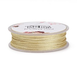 Polyester Metallic Thread, Wheat, 1mm, about 32.8 yards(30m)/roll(OCOR-G006-02-1.0mm-33)
