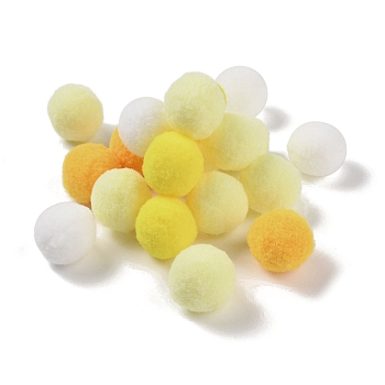 Polyester Ball Decoration, Pom Pom Ball, For DIY Craft, Yellow, 2.6~3cm, about 30pcs/set