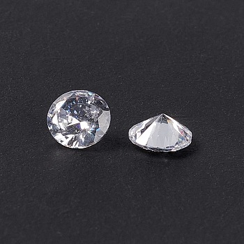 Clear Grade A Diamond Shaped Cubic Zirconia Cabochons, Faceted, 5x3mm