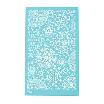 Reusable Polyester Screen Printing Stencil, for Painting on Wood, DIY Decoration T-Shirt Fabric, Snowflake, 15x9cm