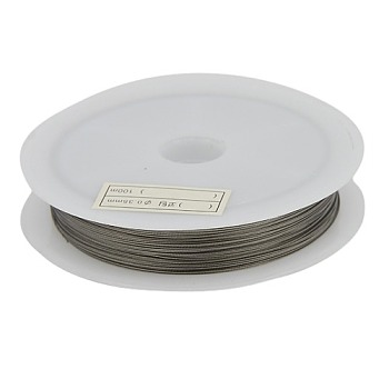 Tiger Tail Wire, Nylon-coated Stainless Steel, Silver-Gray, 0.3mm in diameter, about 164.04 Feet(50m)/roll