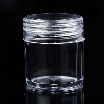 Column Polystyrene Bead Storage Container, for Jewelry Beads Small Accessories, Clear, 2.85x2.5cm, Inner Diameter: 2cm