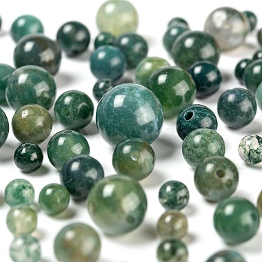 340Pcs 4 Styles Natural Moss Agate Beads(G-LS0001-41)-4