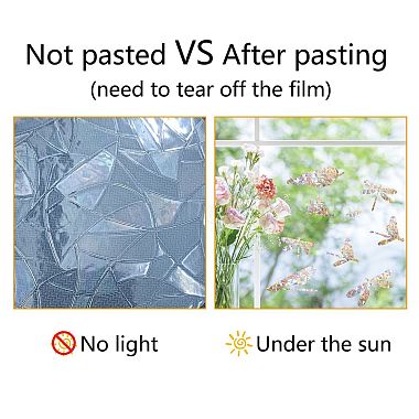 Autocollants adhésifs imperméables de film de vitrail de couleur de pvc de laser(DIY-WH0256-063)-8