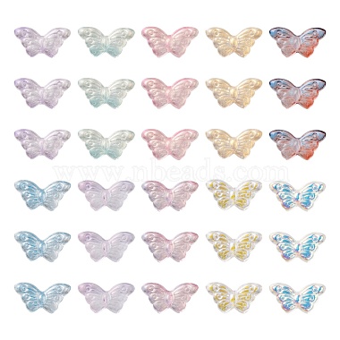 80Pcs 10 Style AB Color Plated & Spray Painted & Transparent Glass Beads(GLAA-FS0001-16)-2