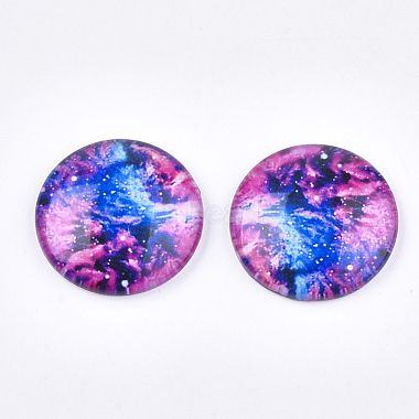25mm Colorful Half Round Glass Cabochons