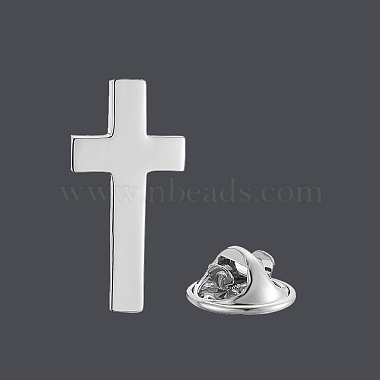Cross Brass Brooches(JEWB-WH0028-39C)-1
