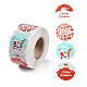 4 Patterns Christmas Round Dot Self Adhesive Paper Stickers Roll(X-DIY-A042-03A)-1