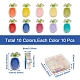100Pcs 10 Colors Transparent Enamel Acrylic Beads(TACR-CD0001-09)-3