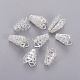 Silver Color Plated Iron Flower Bead Caps(X-E047Y-S)-2