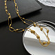 304 Stainless Steel Satellite Chain Necklaces(BJEW-K257-06G)-2