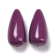 Retro Style Resin Beads, Teardrop, Purple, 35x16.5x16mm, Hole: 1.5mm(RESI-C005-01C)