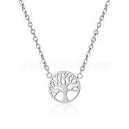 Elegant Stainless Steel Tree of Life Pendant Necklace for Women.(AO2762-2)