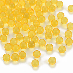Transparent Acrylic Beads, No Hole, Round, Yellow, 3.5mm, about 17000pcs/500g(MACR-S373-62B-03)