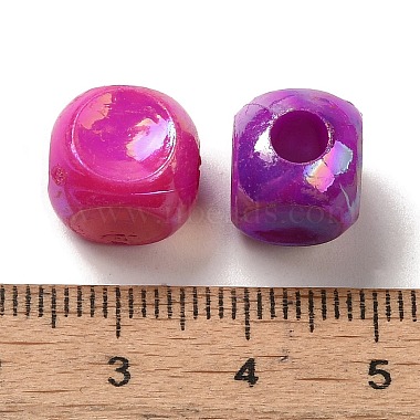 Plating Opaque Acrylic  Beads(OACR-E039-47)-3