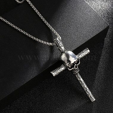 Zinc Alloy Cross Pendant Necklaces(NJEW-M211-06A-ASP)-2