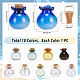 Elite 10Pcs 10 Colors Lucky Bag Shape Glass Cork Bottles Ornament(AJEW-PH0004-64)-5