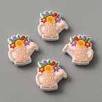 Food Grade Eco-Friendly Silicone Beads, Watering Can, PeachPuff, 27x26x9mm, Hole: 2.5mm(SIL-WH0016-02B)