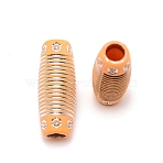 Resin Beads, Hair Decorations, Barrel, Linen, 30x12mm, Hole: 6mm(RESI-WH0020-012E)