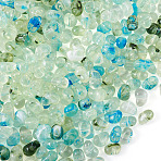 50G Transparent Acrylic Beads, Nuggets, Two Tone, Pale Green, 5~6.5x8.5x5~6mm, Hole: 1.5mm(TACR-TA0001-61B)