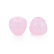 Transparent Acrylic Beads, Dyed, Faceted, Teardrop, Pearl Pink, 15x14.5mm, Hole: 2mm, about 243pcs/500g(MACR-S373-10E-10)