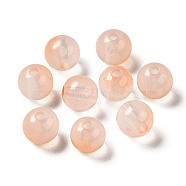 Transparent Acrylic Beads, Two-Tone, Round, PeachPuff, 7.5x7mm, Hole: 1.8mm, about: 1900~2000pcs/500g(OACR-Z006-03D)