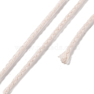 20M Polyester Braided Cord for Jewelry Making, Round, Old Lace, 2mm, about 21.87 Yards(20m)/Roll(OCOR-G015-04A-12)