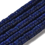 Dyed Natural Sesame Jasper Imitation Lapis Lazuli Beads Strands, Disc, Heishi Beads, 8x2.5~3.5mm, Hole: 1.1mm, about 115pcs/strand, 15.08''(38.3cm)(G-K368-A01-01)