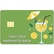 PVC Plastic Waterproof Card Stickers, Self-adhesion Card Skin for Bank Card Decor, Rectangle, Fruit Juice, 186.3x137.3mm(DIY-WH0432-155)