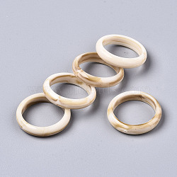 Opaque Resin Finger Rings, Imitation Gemstone Style, PapayaWhip, US Size 8 3/4(18.7mm)(RJEW-T013-004-A01)