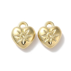 CCB Plastic Pendants Rhinestone Setting, Heart, Golden, 13x11x5mm, Hole: 1.8mm,  Fit for 1.5mm Rhinestone(CCB-C001-06G)