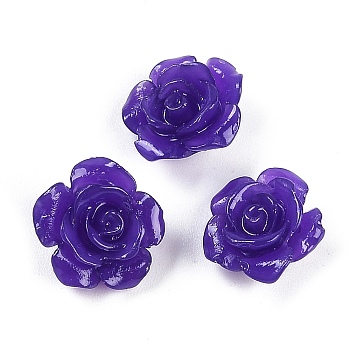 Synthetic Coral Carved Beads, Dyed, Flower, Mauve, 12x7mm, Hole: 1.3mm