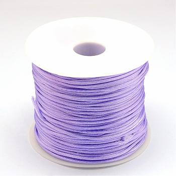 Nylon Thread, Rattail Satin Cord, Medium Purple, 1.5mm, about 100yards/roll(300 feet/roll)