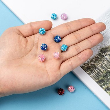 Chunky Resin Rhinestone Beads(RESI-M019-10mm-M)-5