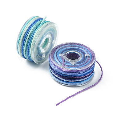 25 rouleau de fil de polyester ciré teinté segment rond 25 couleurs(YC-YW0001-02C)-4
