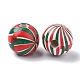 42pcs 7 perles en bois naturelles imprimées sur le thème de Noël(WOOD-FS0001-04)-4