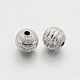 Perles rondes en laiton texturées(KK-N0061-01S-6mm)-1